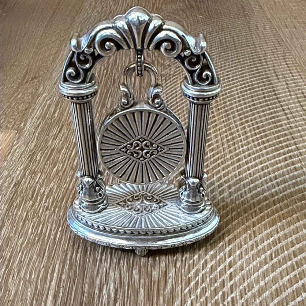 Brighton Ornate Silver Clock - Picture 2 of 5